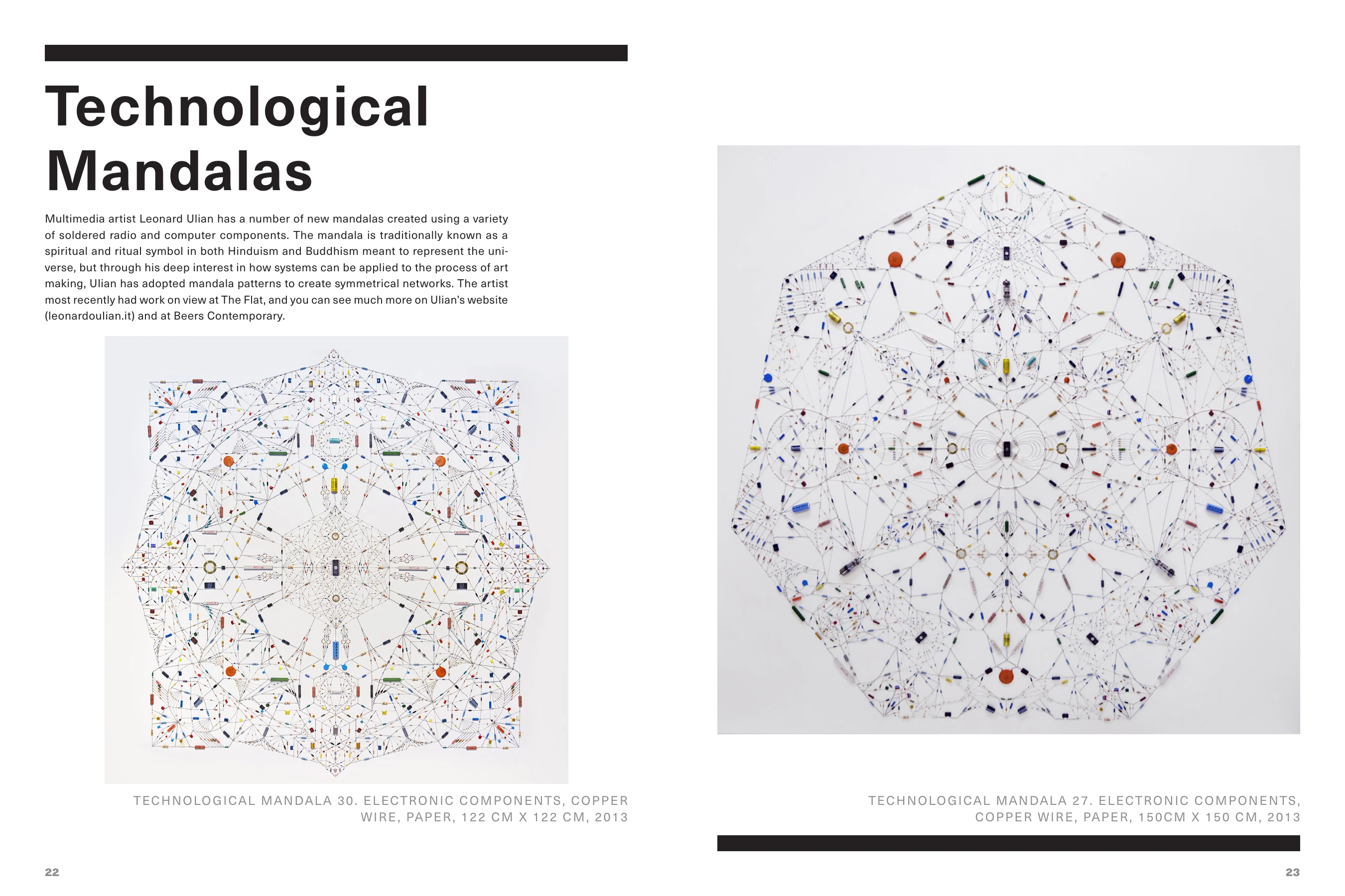 Technological Mandalas article opening and editorial layout.