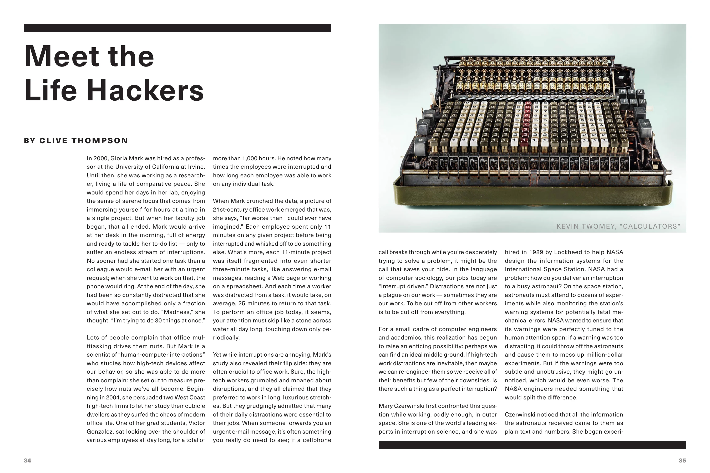 Meet the Life Hackers article opening and image-led continuation.